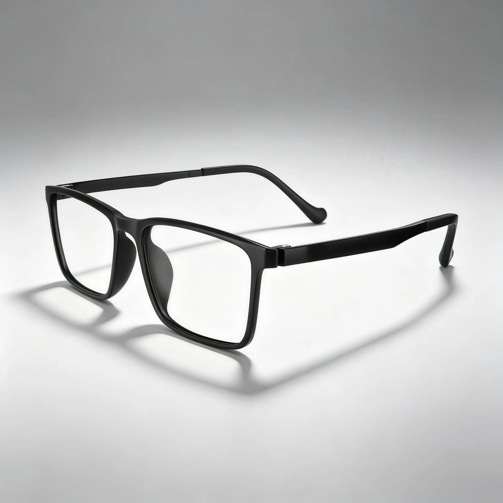 Black Rectangle Acetate Eyeglass