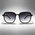 Black Square Gradient Lens Acetate Sunglasses