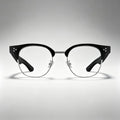 Black and Gray Browline Semi-Rimless Eyeglass