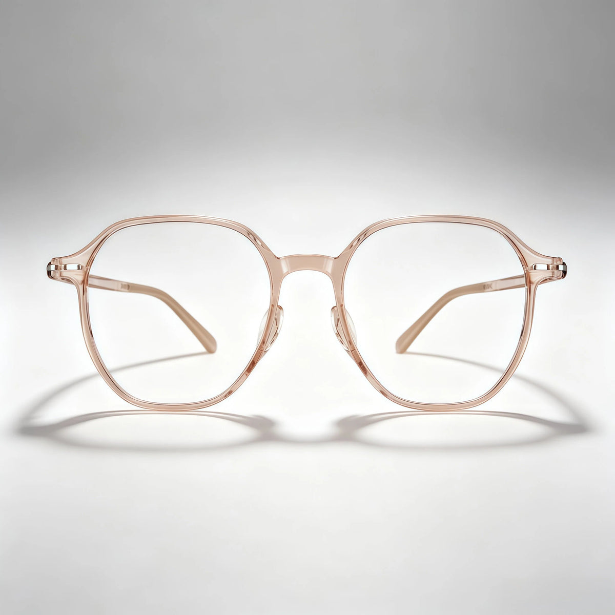 Light Pink Transparent Geometric Acetate Eyeglass