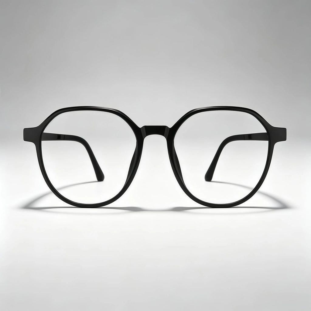 Matte Black Geometric Acetate Eyeglass