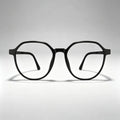 Matte Black Geometric Acetate Eyeglass