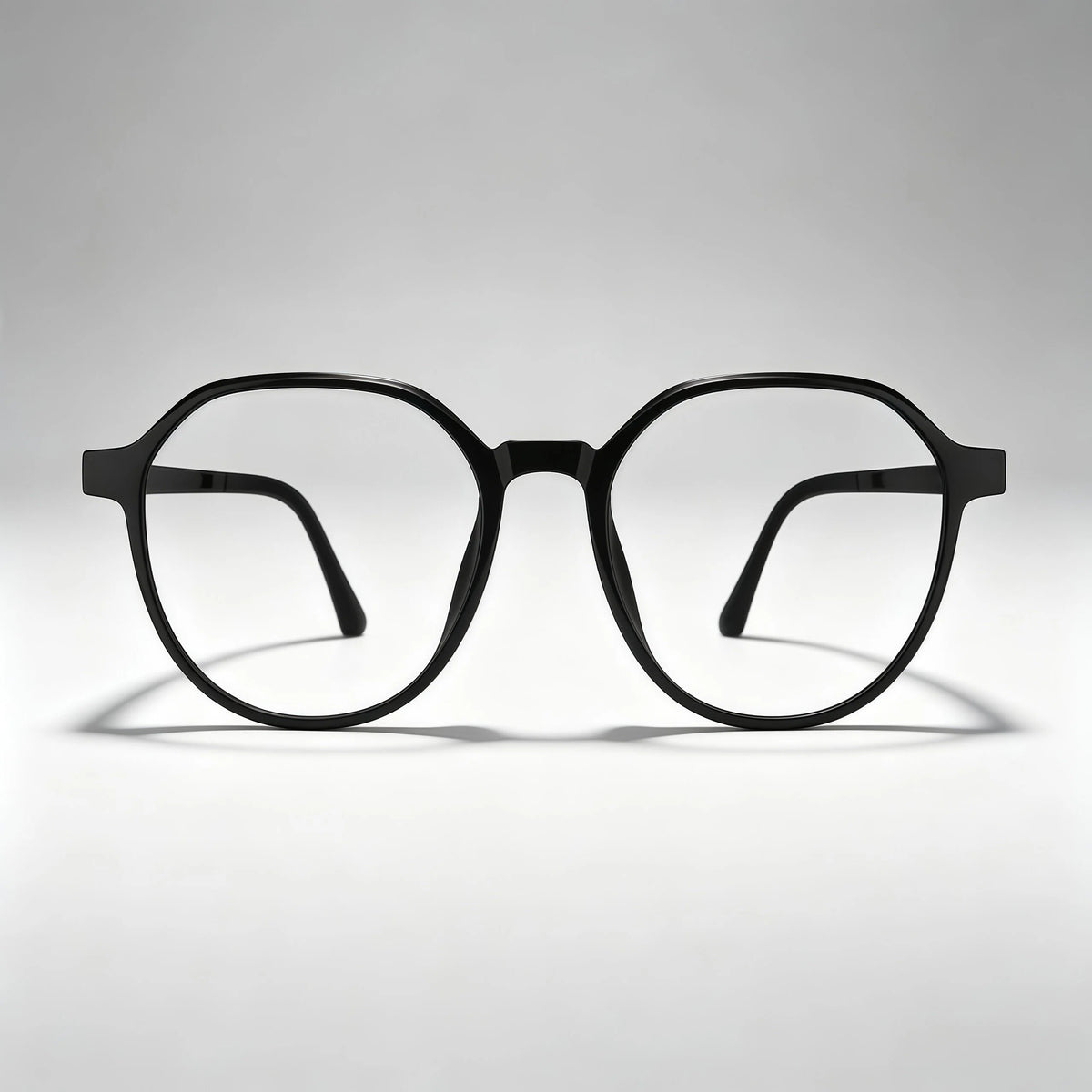 Matte Black Geometric Acetate Eyeglass
