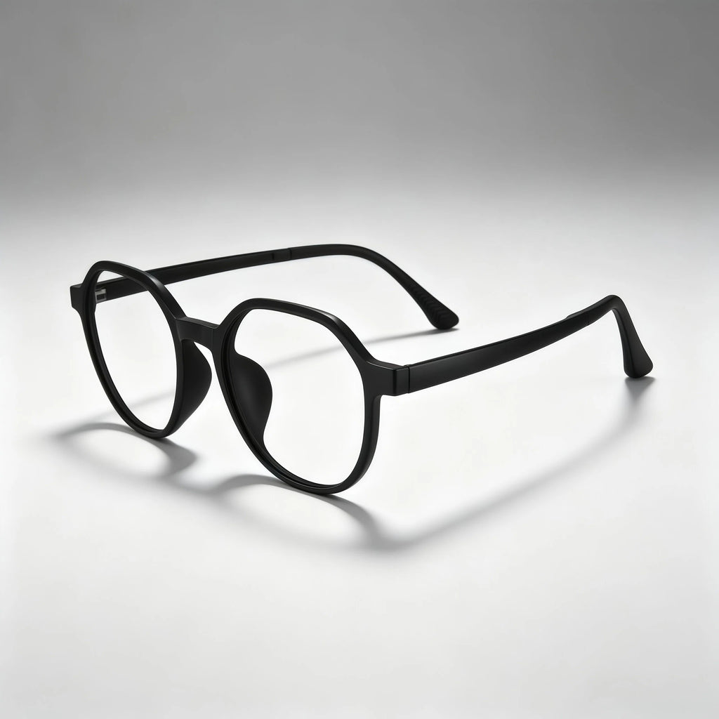 Matte Black Geometric Acetate Eyeglass