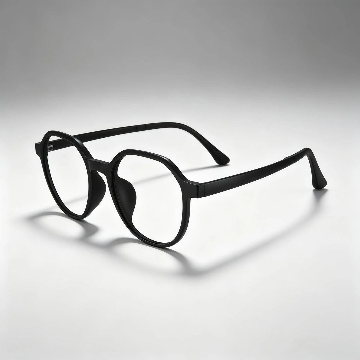 Matte Black Geometric Acetate Eyeglass
